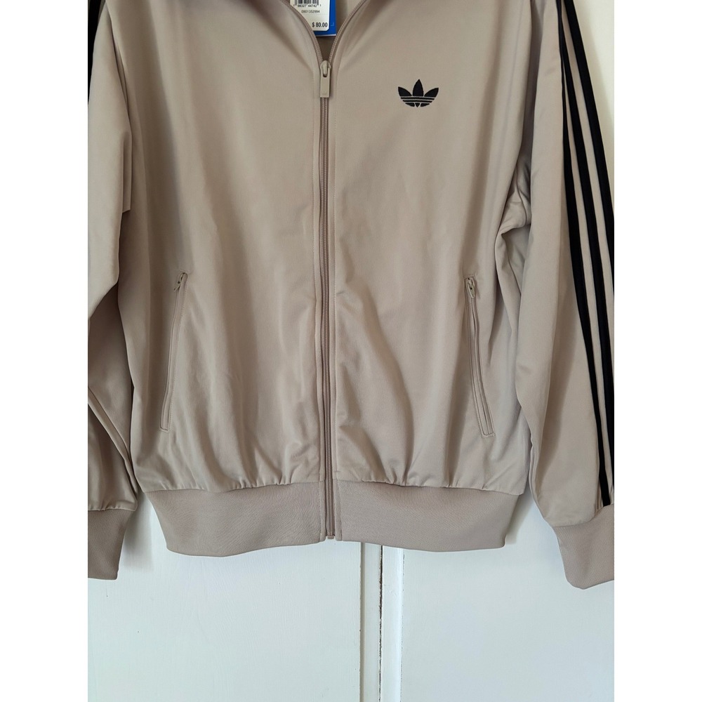 Adidas Originals Firebird TT Track Jacket Mens Medium Beige Tan Black HN0111 - Picture 6 of 9